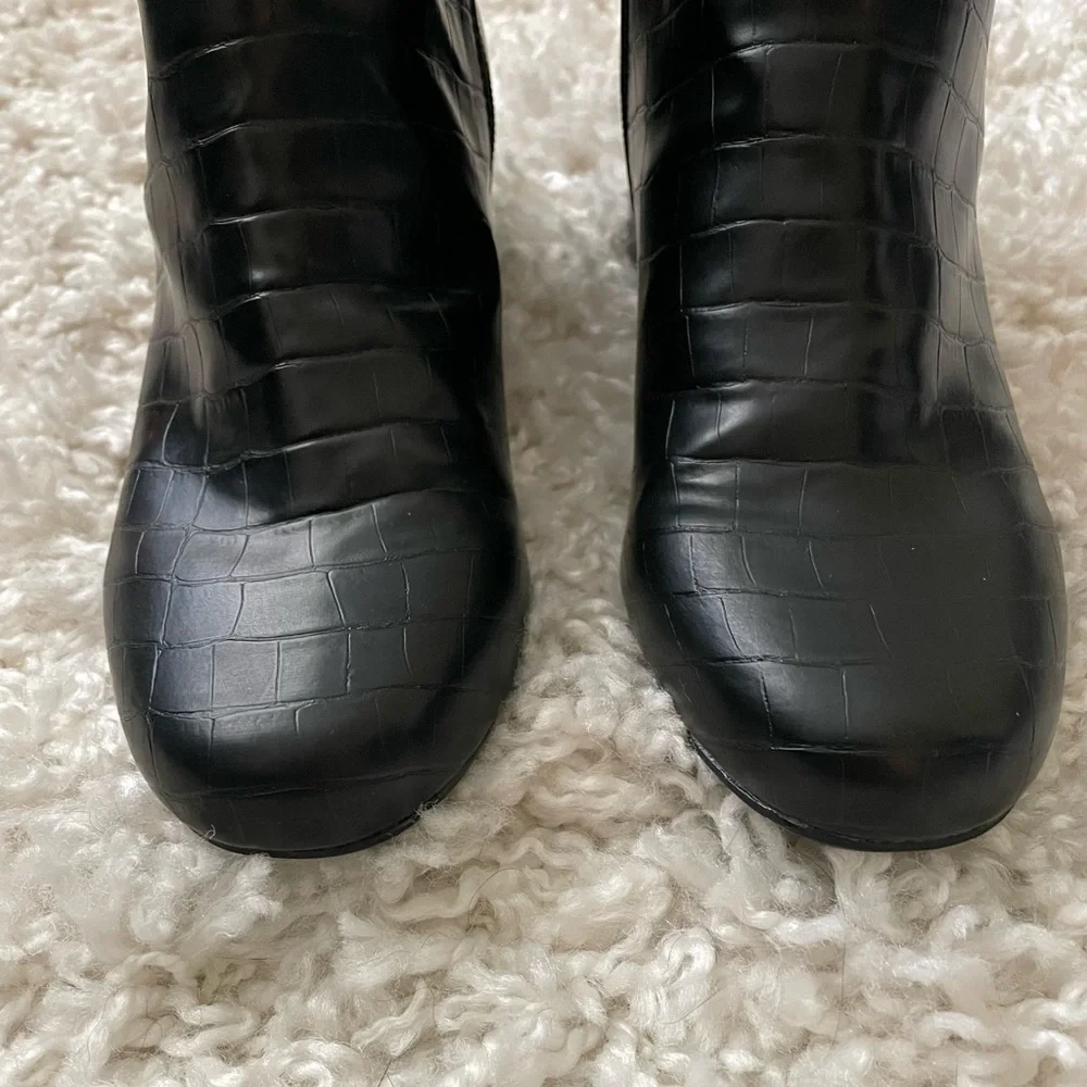 Kenneth Cole Reaction Faux Alligator Ankle Boots